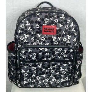 Disney Baby Mickey Mouse Backpack Diaper Bag Black White